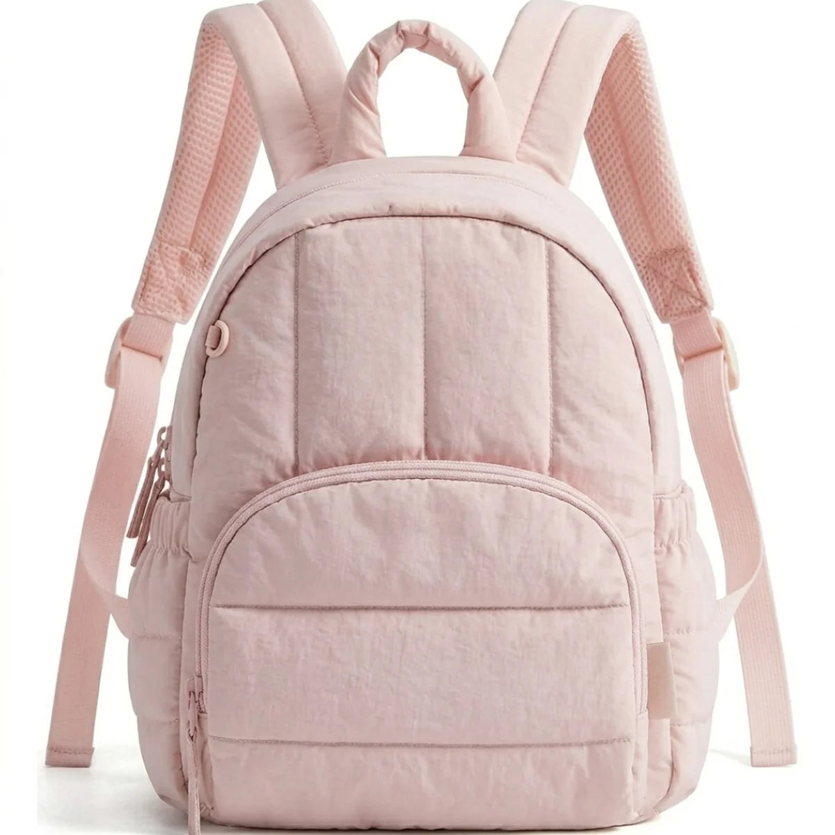 vue de face du petit sac à langer minimaliste rose