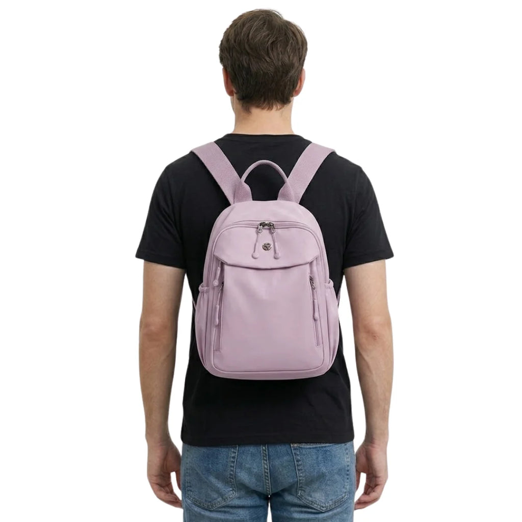 vue du Petit sac à langer Classique mauve portée
