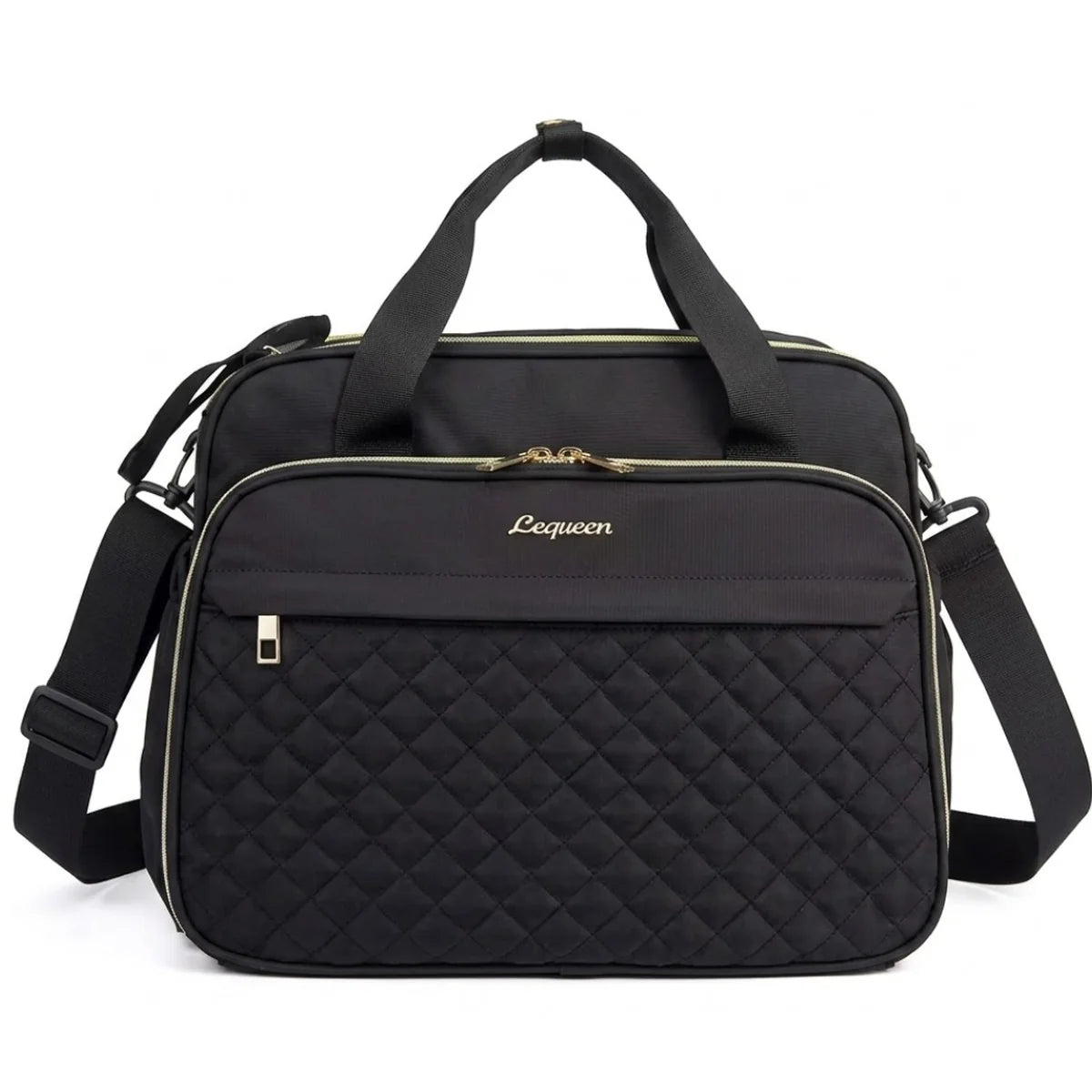  vue de face du sac à langer noir basic 