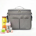 Sac à langer pour poussette imperméable, coloris gris uni
