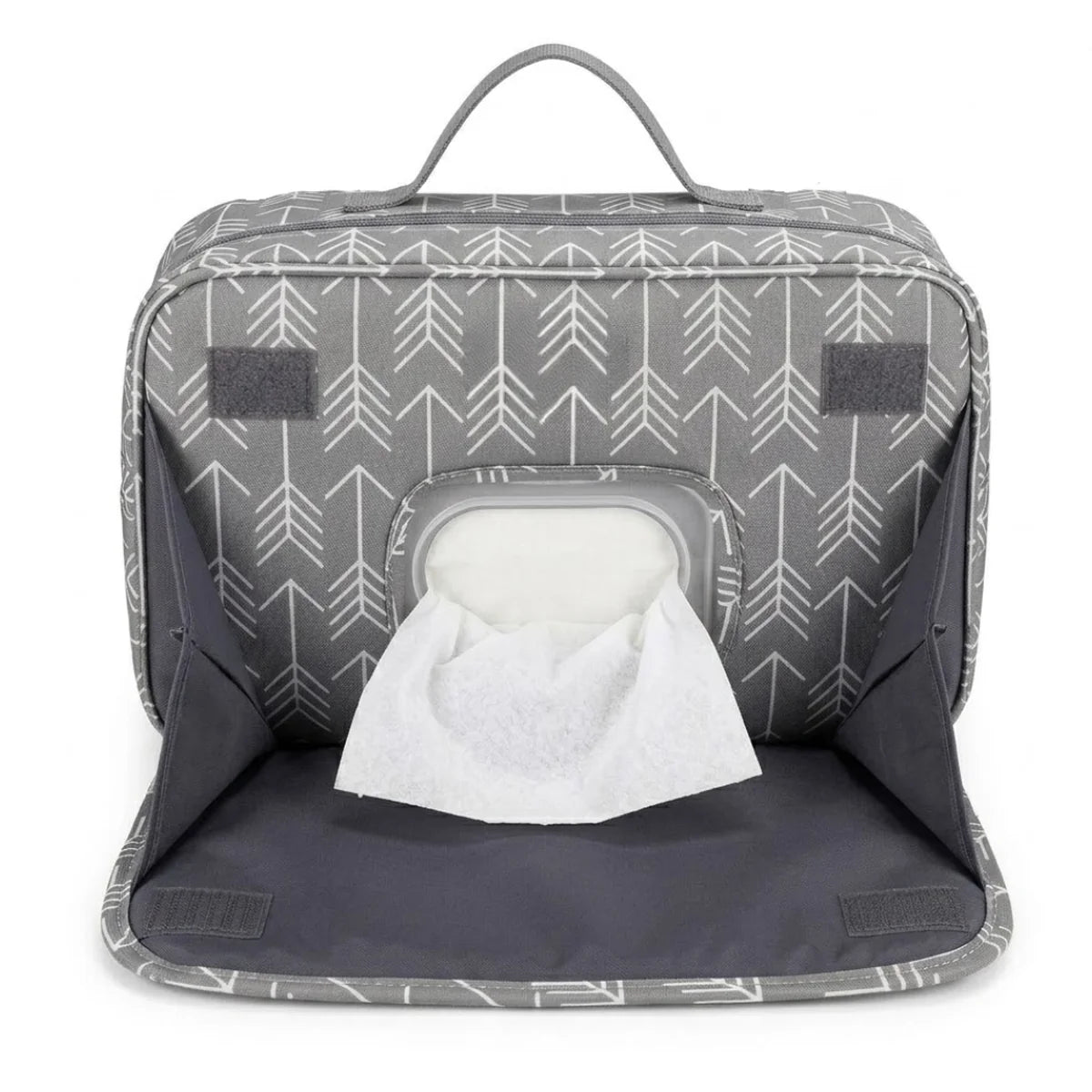 poche distributrice de mouchoirs du sac à langer pour poussette organisateur gris