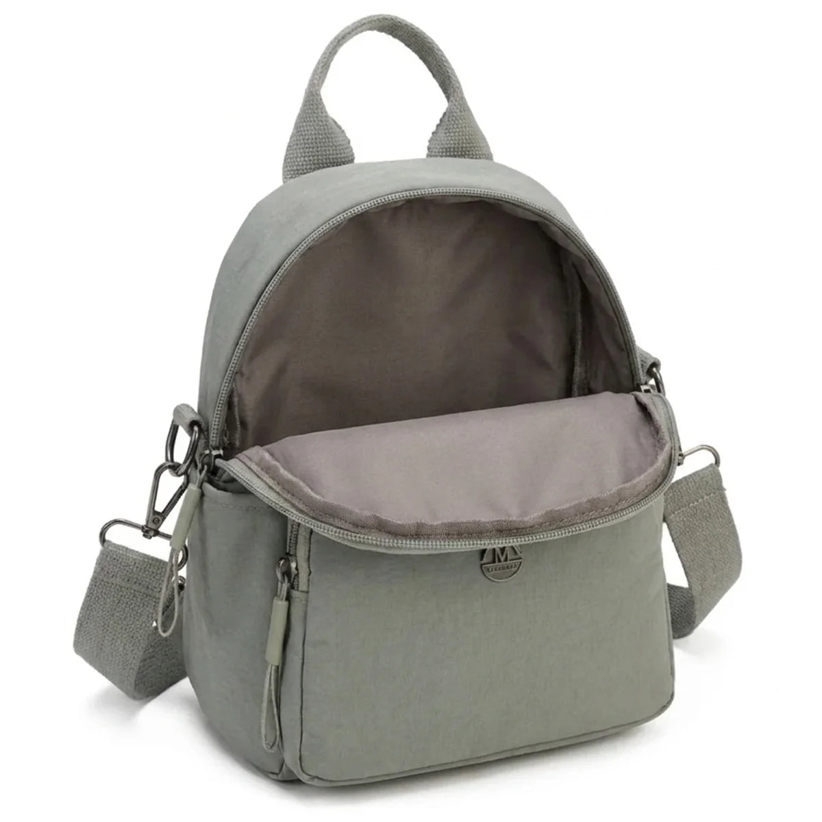 Petit sac à langer Convertible, vue de l'intérieur, poche ouverte et vide