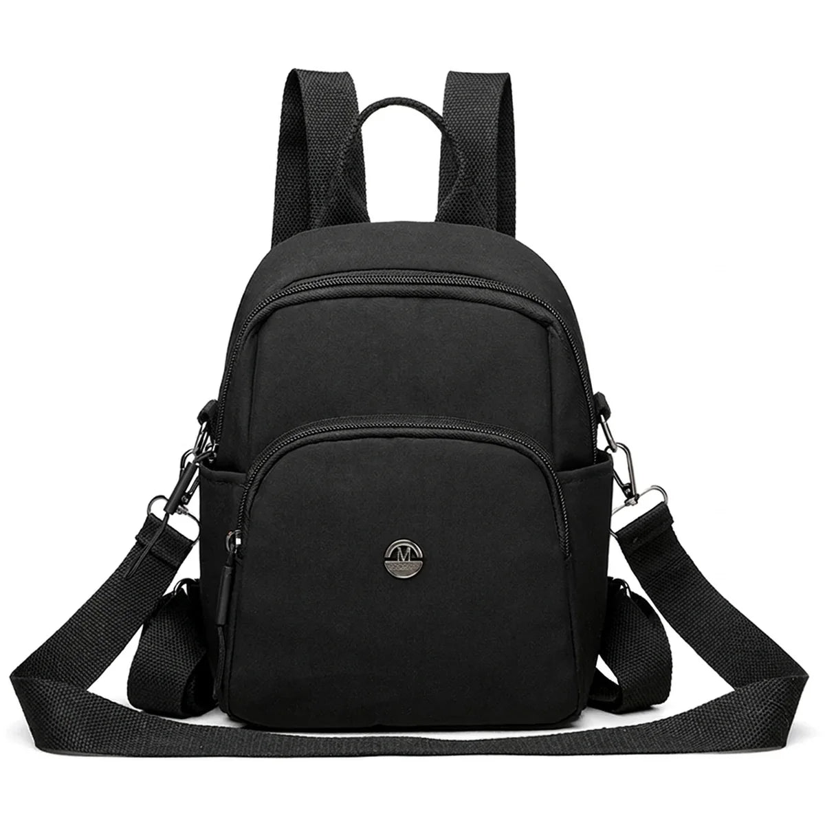 Petit sac à langer Convertible, coloris noir, vue de trois-quarts
