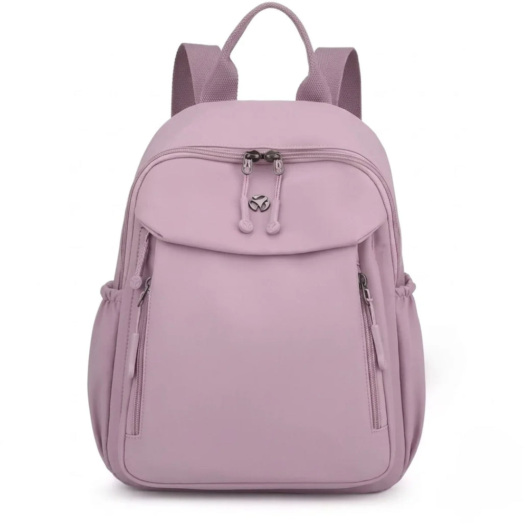 vue de face du petit sac à langer mauve