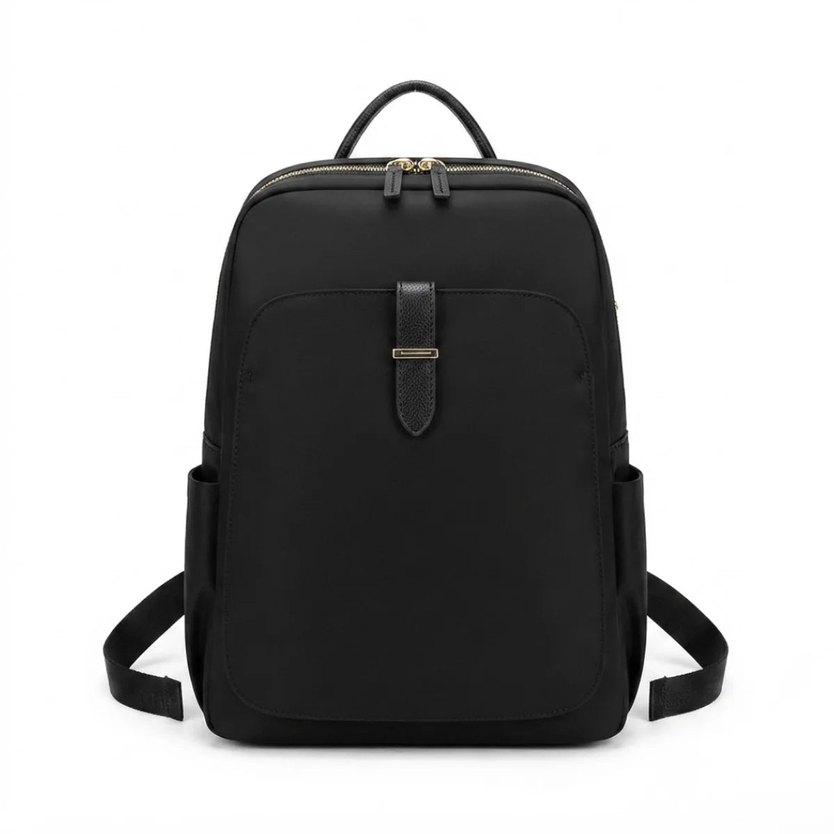Vue de face de la variante noire du Sac à Langer Tissu Compact.